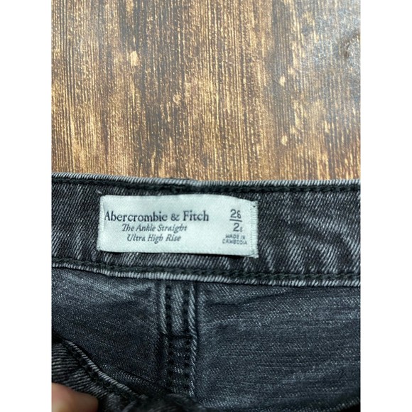 Abercrombie & Fitch The Ankle Straight Ultra High Rise jeans size 26/2 - Picture 3 of 3